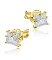 Beautiful Designed With CZ Stone Silver Ear Stud STS-5505